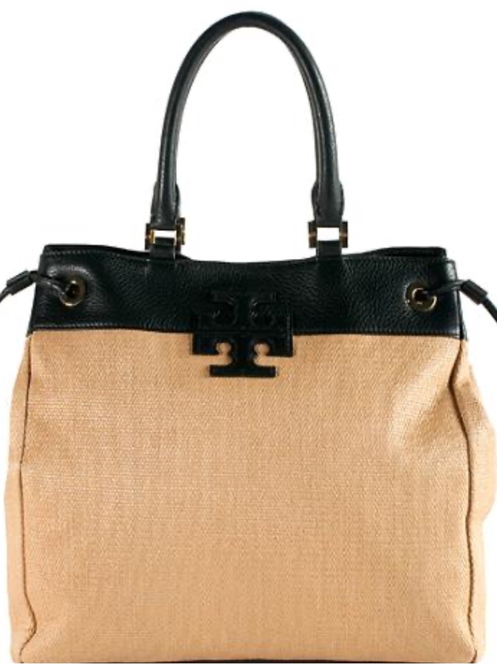 Tory Butch Stacked T Straw Bag
